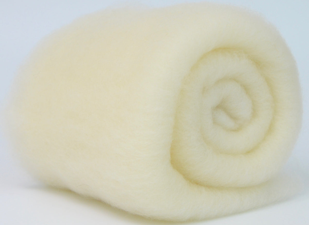 MINIBATT NATURAL WHITE Wool Batting for Felting, Spinning, Weaving