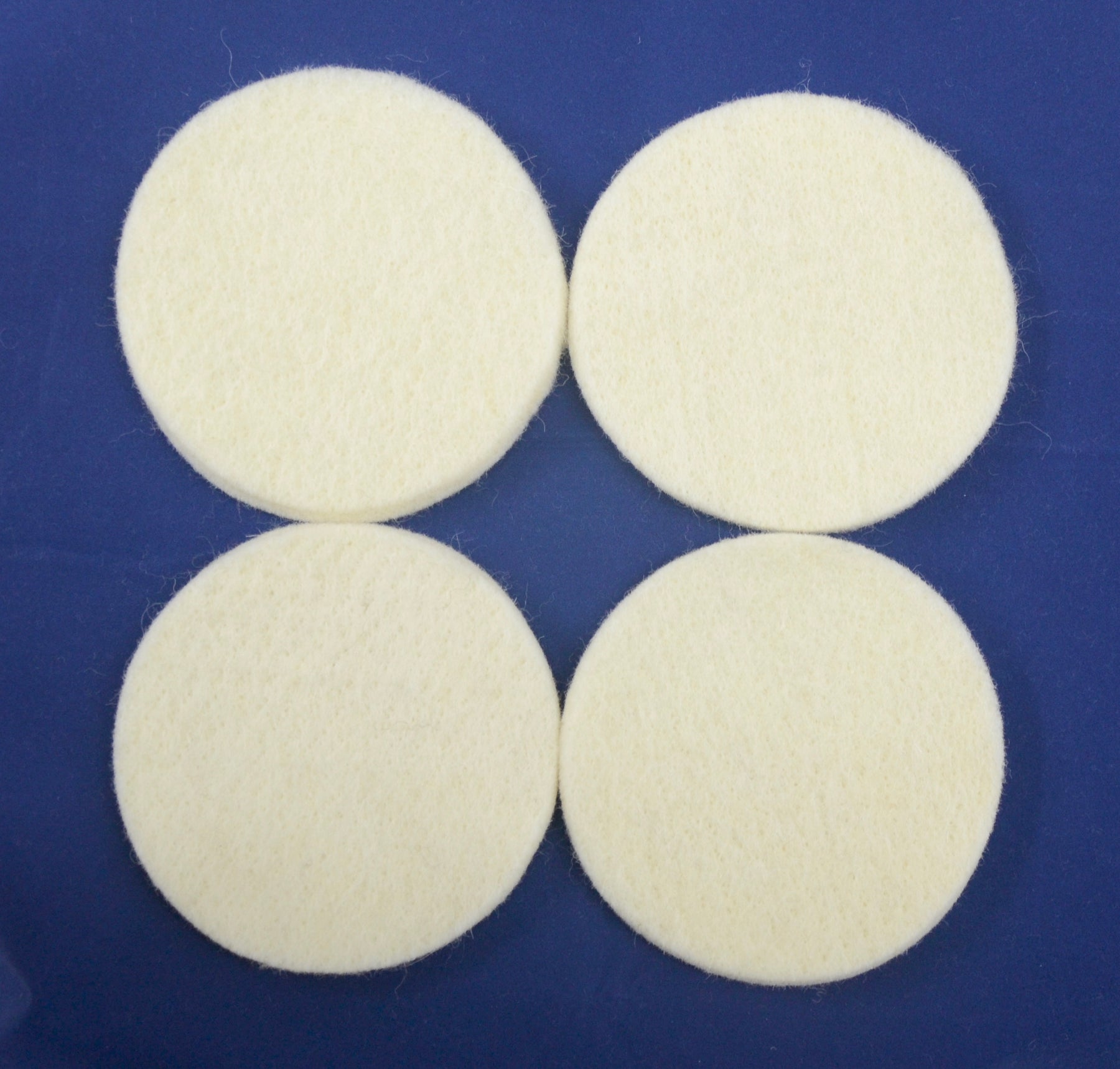 100% Wool, 4 Coaster Blanks for Needle Felting-Natural – FeltLOOM