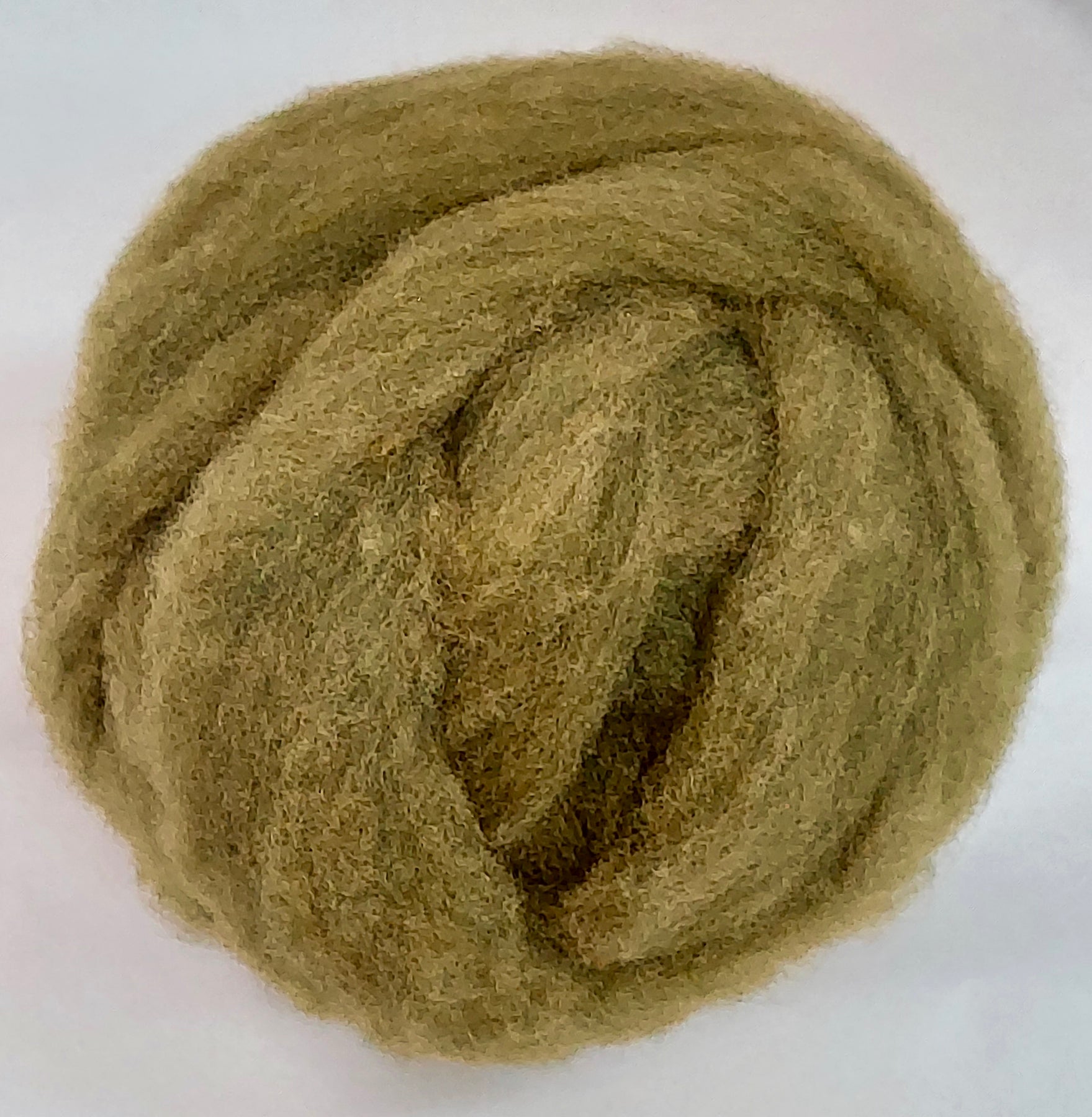 KHAKI DRAB- American Farm Wool- Merino Wool Roving for Felting